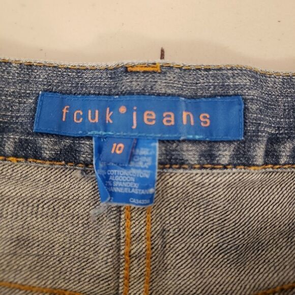 "Fcuk" Woman's jeans flare Size: 10 Pre-owned - Picture 3 of 5